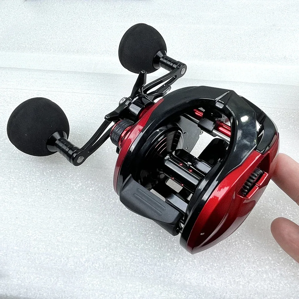 Carrete de Baitcasting ultraligero de arrastre máximo de 15kg, alta velocidad, relación de engranaje 6,4:1, sistema de freno magnético de agua salada, carrete de mano izquierda/derecha - imagen 4