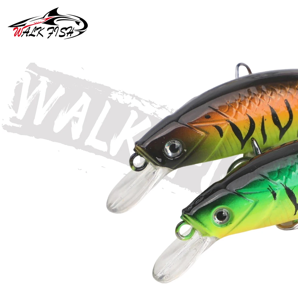 WALK FISH-señuelo de Pesca de pececillos, 1 piezas, 60mm, 6g, Jerkbait, plástico Artificial, Wobblers, cebos duros para trucha y lubina - imagen 3