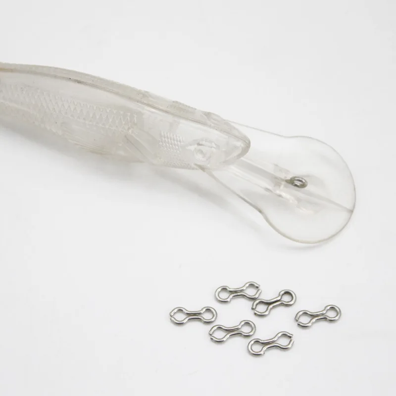 1000 Uds señuelo de Pesca cebo duro de acero inoxidable 8 hebilla anillo señuelo líder plomo ojos conector aparejos de Pesca accesorios Pesca - imagen 4