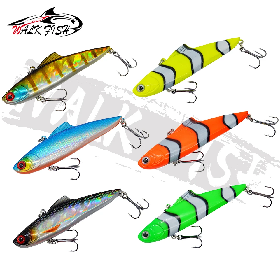 WALK FISH-señuelo de hundimiento VIB, cebo de hielo de invierno, Wobblers para Lucio, lubina, manivela continua, Pesca de fundición larga, vibración de mimbre, 86mm, 20g - imagen 5