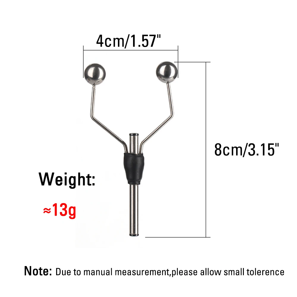 ICERIO-soportes de bobina con punta bicerámica de acero inoxidable, herramienta para atar moscas con cabeza de bola pesada, soporte de hilo pequeño y estándar, 1 ud. - imagen 2