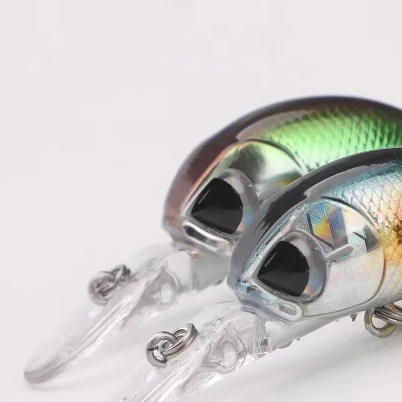 OUTKIT nuevo 1 Uds Crankbait 55mm 4g Señuelos de pesca duros Wobblers flotantes manivela cebo duro anzuelos para pececillos pesca de carpa marina - imagen 4