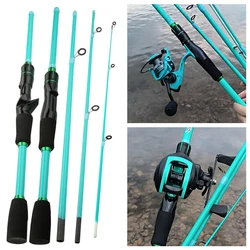 Kit caña baitcasting viaje ML – Multisección portátil ultraligero