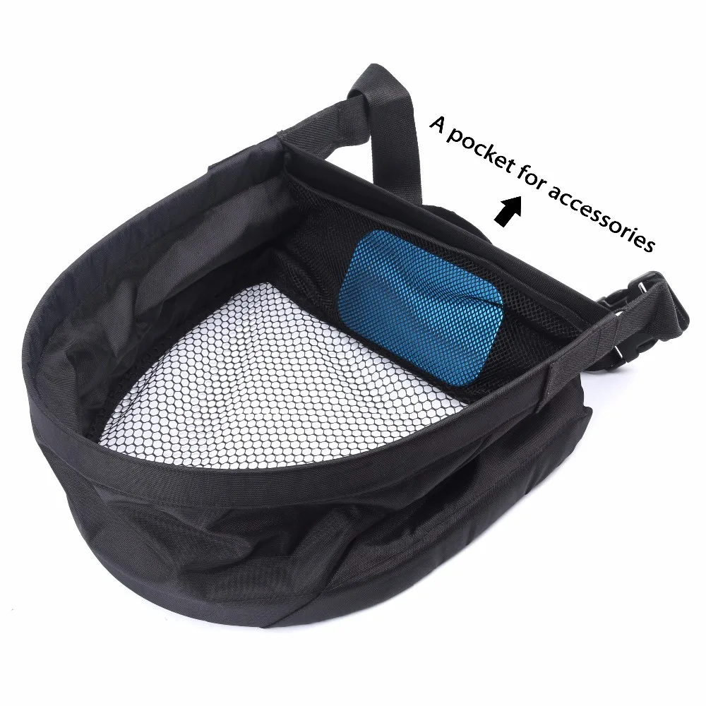 Una bolsa de malla versátil con un bolsillo dedicado para accesorios