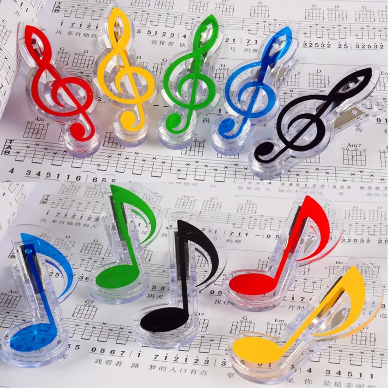 Clip de página de libro de música, Clip de nota de libro Musical, Clip de clave de sol de Piano de plástico, accesorios de guitarra musical - imagen 2