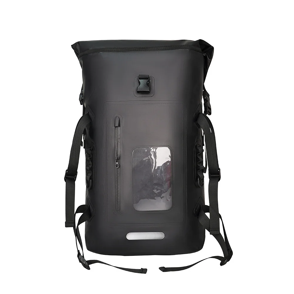 Mochila impermeable, mochila seca 32L, bolsa impermeable con correas acolchadas y ajustables, con funda impermeable para teléfono - imagen 5