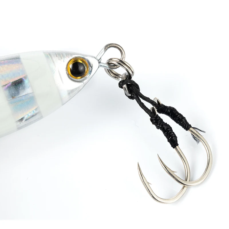 LETOYO 28g 40g 60g brillo Metal lento Jigging señuelos paso Jumpping pesca Jig cebo para pesca en el mar Shore señuelo de pesca de Metal - imagen 5