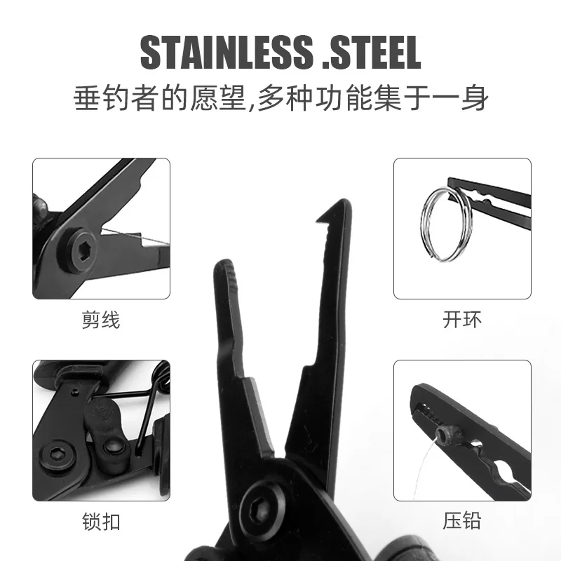 Juego de alicates de carretera de pesca al aire libre, Juego de 2 piezas, alicates de carretera multifuncionales, controlador de pescado de acero inoxidable, juego de hebilla de pescado - imagen 3