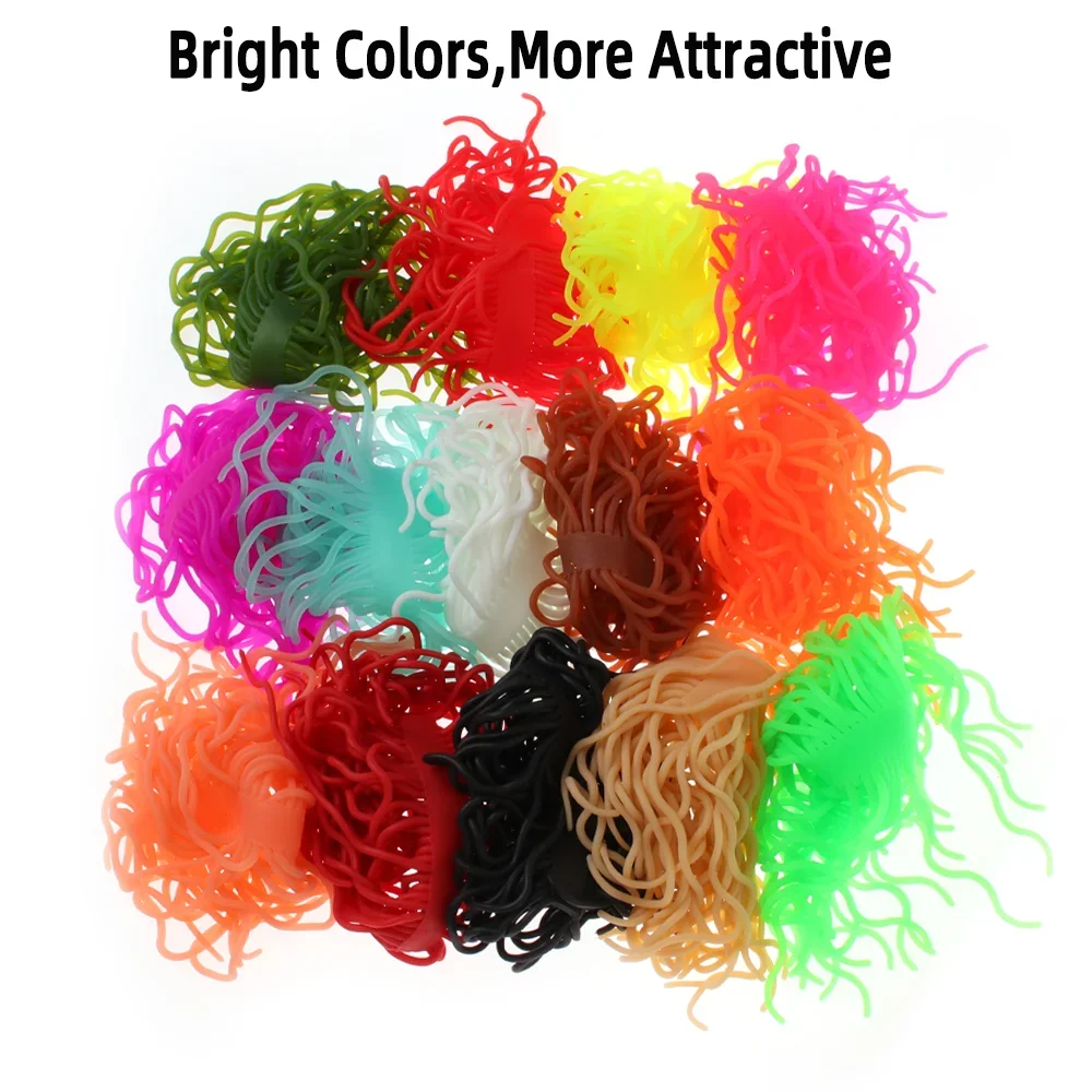 Wifreo, 6 uds., mezcla de colores, gusanos blandos, Material para atar moscas para tejer, ninfa, camarones, larvas, gusanos San Juan, señuelos de pesca de trucha - imagen 5