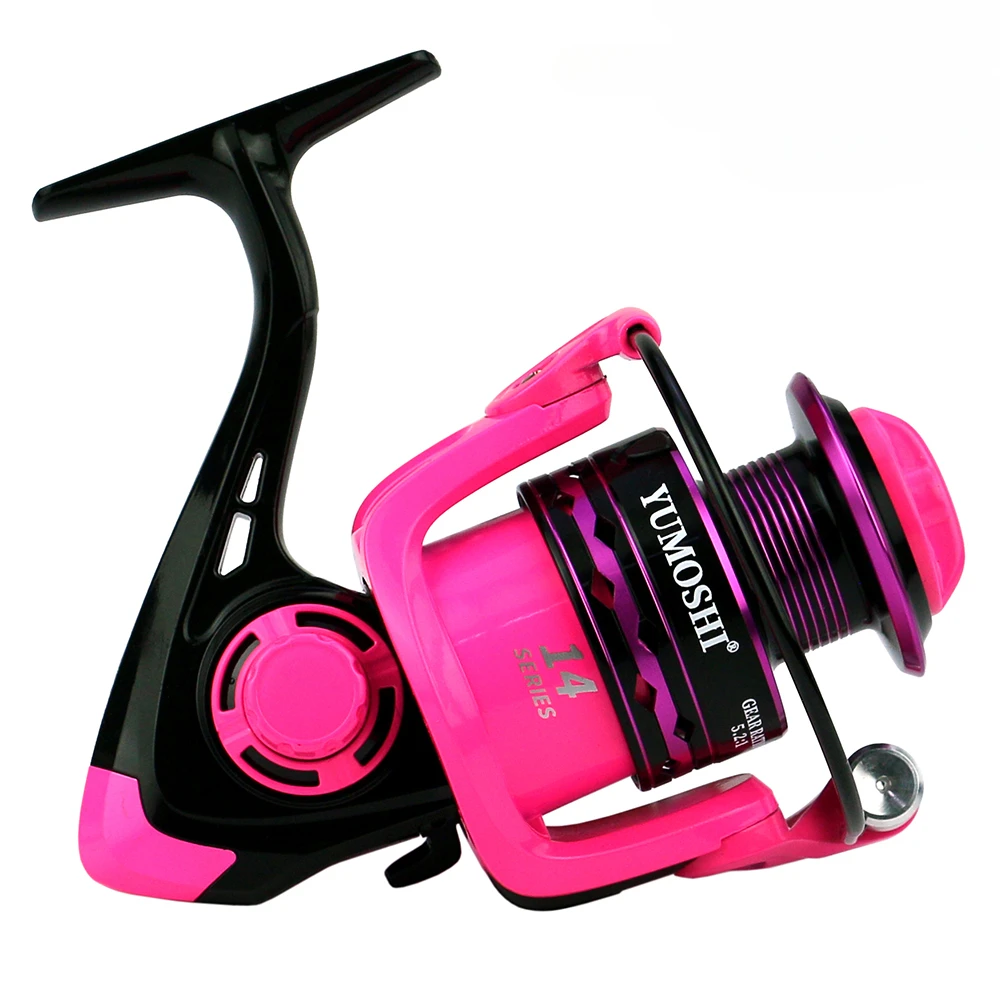 Carrete de Metal liso Original de alta calidad, carrete de Pesca Baitcasting, relación de engranaje 5,2: 1, serie OE2000-7000 con mango antideslizante - imagen 5