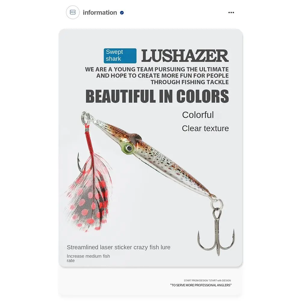 Señuelo de pesca de Metal Universal, ojos 3D que se hunden, cebo duro para calamar, Wobblers, jigging, cebo Artificial para pesca