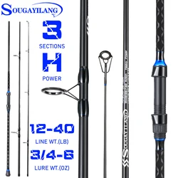 Sougayilang-caña de pescar giratoria de 3 secciones, 2,7/3,0/3,3/3,6 m, caña de lanzamiento de larga distancia, caña de pescar de carpa, pesca de agua dulce