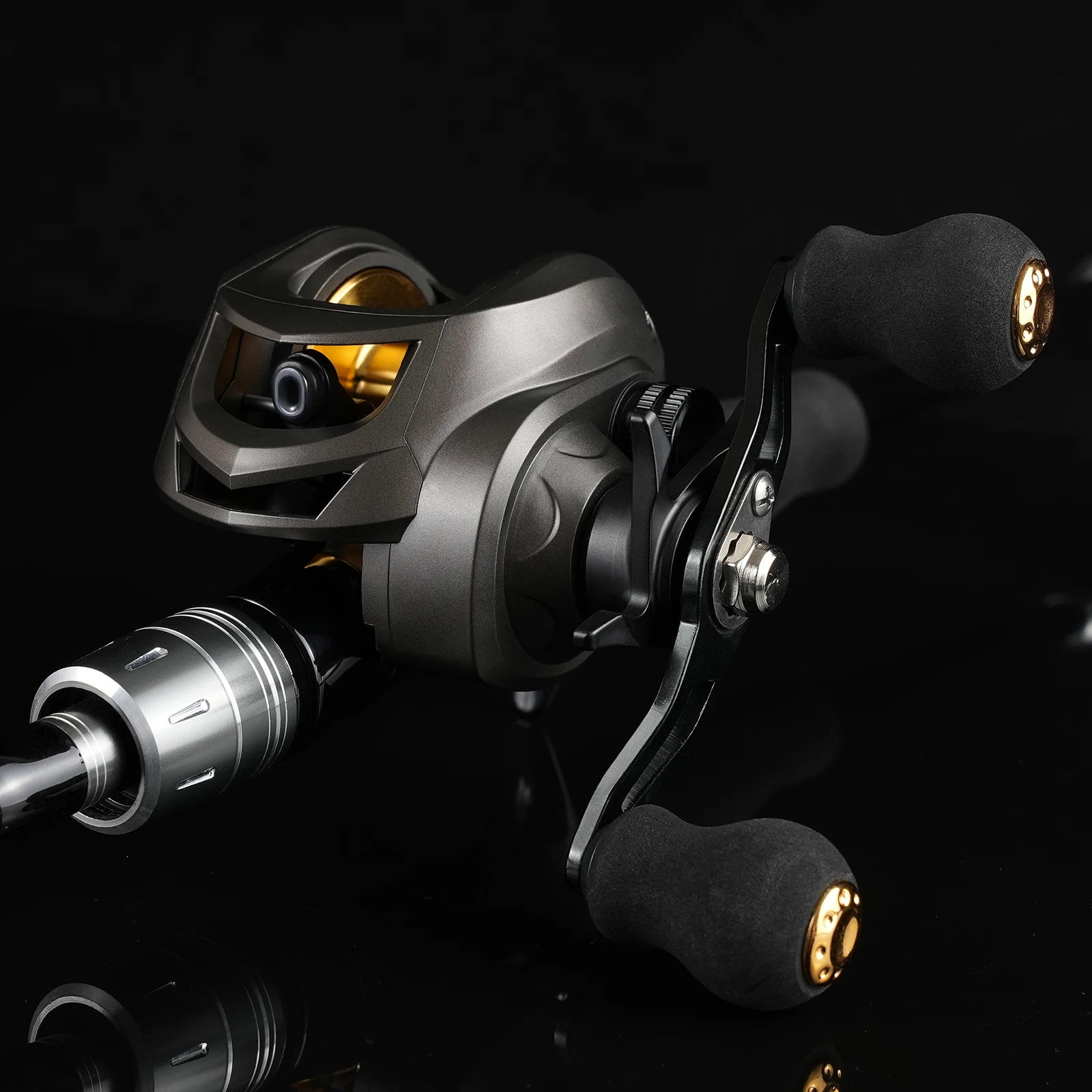 Carrete de Baitcasting ROOBLINOS AK, relación de engranaje 7,2: 1, arrastre máximo, rueda de 10kg, carrete de Metal, carrete de Pesca de carpa de agua dulce