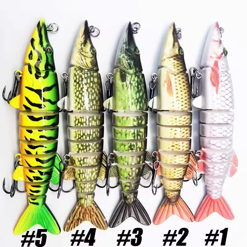 Rooblinos-Señuelos de pesca para lubina, trucha, Swimbaits multiarticulados, señuelos de natación biónicos de hundimiento lento, lubina de agua dulce y salada - imagen 5