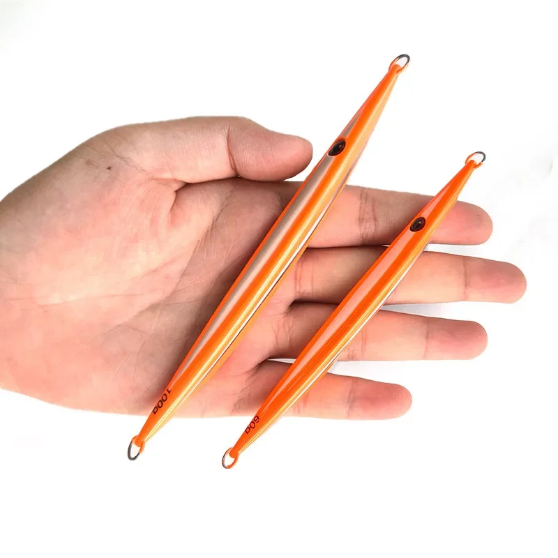 Barco luminoso largo para pesca en aguas profundas, 60g-100g, para peces de plomo en el mar, placa de hierro, cebo secundario falso - imagen 5