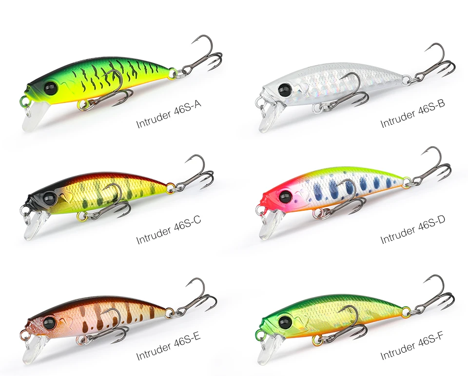 Intruder series 46s diversos colores y diseños para experiencias de pesca versátiles