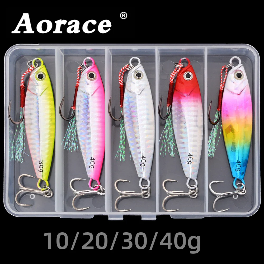 Aorace señuelo de cuchara de metal para jigging – lubina