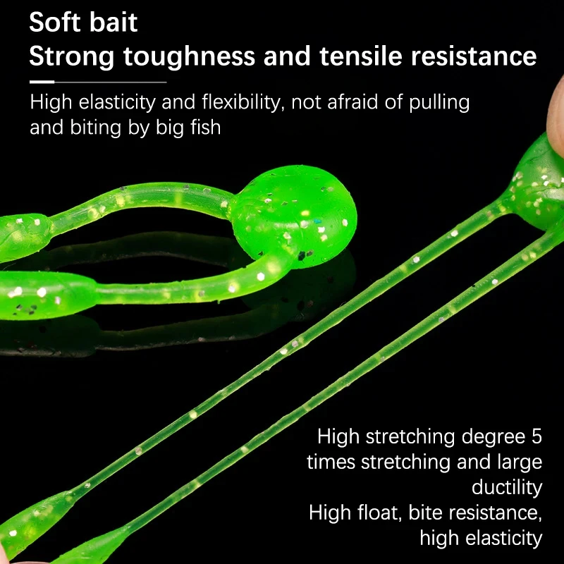 Señuelo de plástico blando para Pesca, cebo flotante de gusano, Swimbait, Swimbaits de salto, trucha, lubina, Crappie, 0,28g, 3,3 cm, 20 piezas - imagen 5