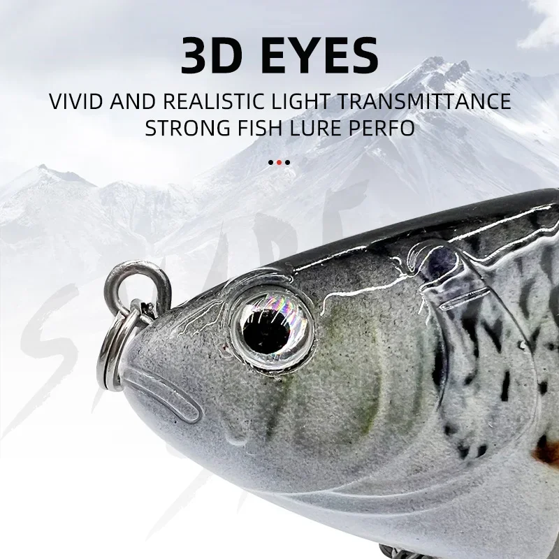 Señuelos de Pesca para lubina, cebos duros de hundimiento lento, conjunto de señuelos de trucha de agua salada, multiarticulado Swimbait, 5 unids/lote por caja - imagen 5