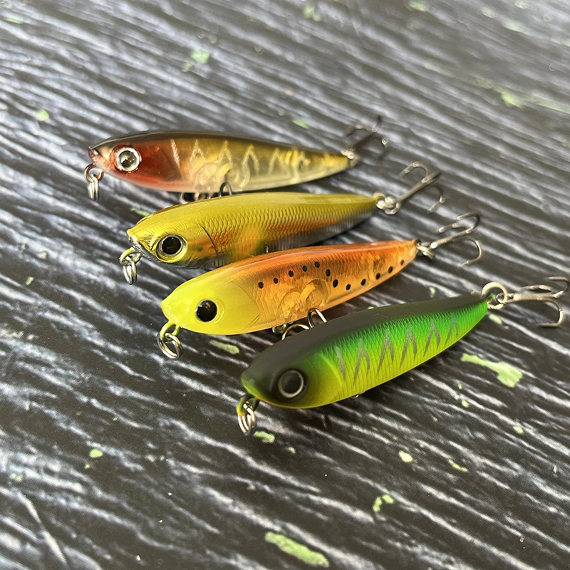 Mini señuelos tipo lápiz flotantes, 3g, 55mm, Wobblers para trucha de agua dulce, cebo Artificial, Topwater, caminar al perro, Swimbait, suministros de pesca - imagen 2