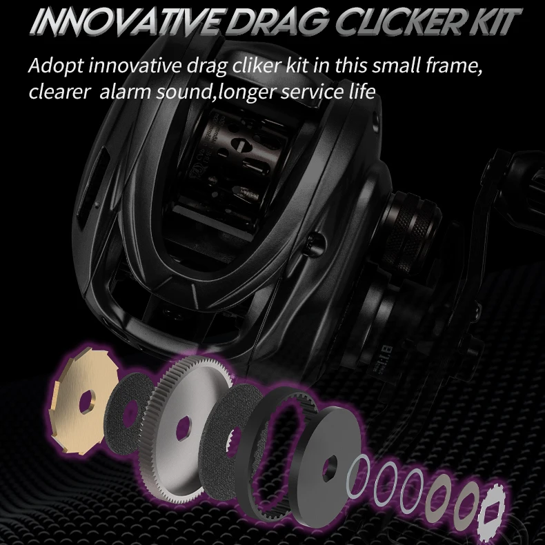 SOLOKING Acura 136g Ultra Light Baitcasting Reel  BFS Baitcasting Fishing Reel 7.1/8.1 Gear Ratio 10+1BB 4KG Power Baitcaster - imagen 5