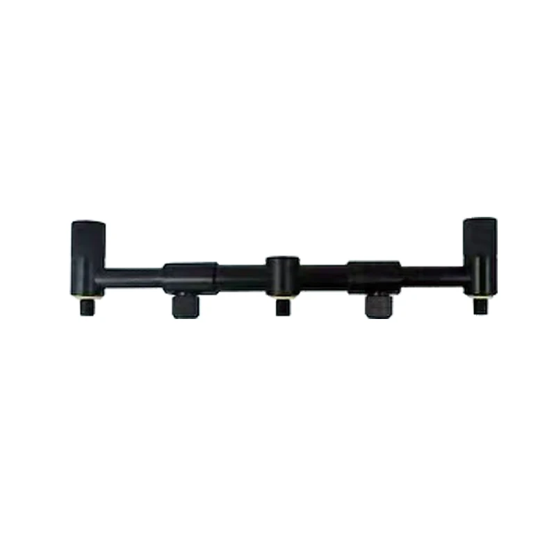 Barra portacañas aluminio con 2 cabezales ajustable o fijo para pesca - imagen 3