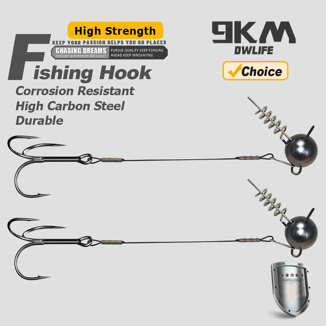 Plataforma Stinger de Pike de 9KM, ganchos de cabeza de plantilla Stinger Screwball con gancho triple para accesorios de Swimbait de señuelo suave de goma