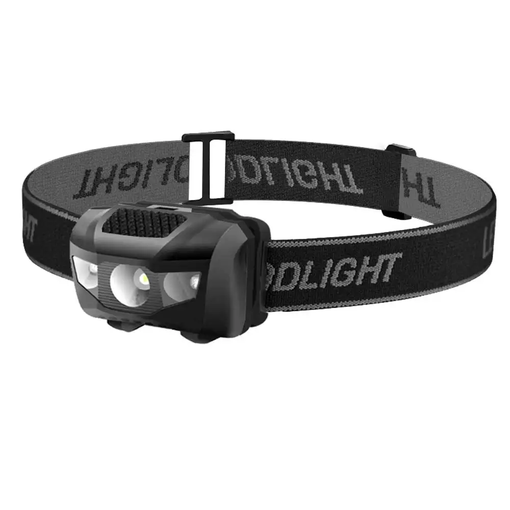 Linterna frontal LED resistente al agua, luz roja de Flash, superbrillante, linterna superior AAA con diadema, 4 modos