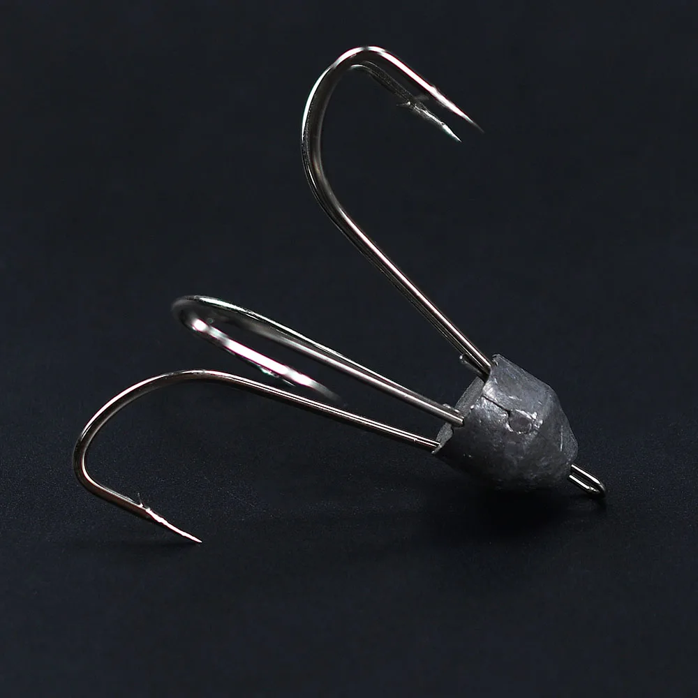 Anzuelos de pesca con ancla de cinco garras de acero rico en carbono, anzuelos grandes con peso de plomo y pesas 30g 40g 50g 60g - imagen 4