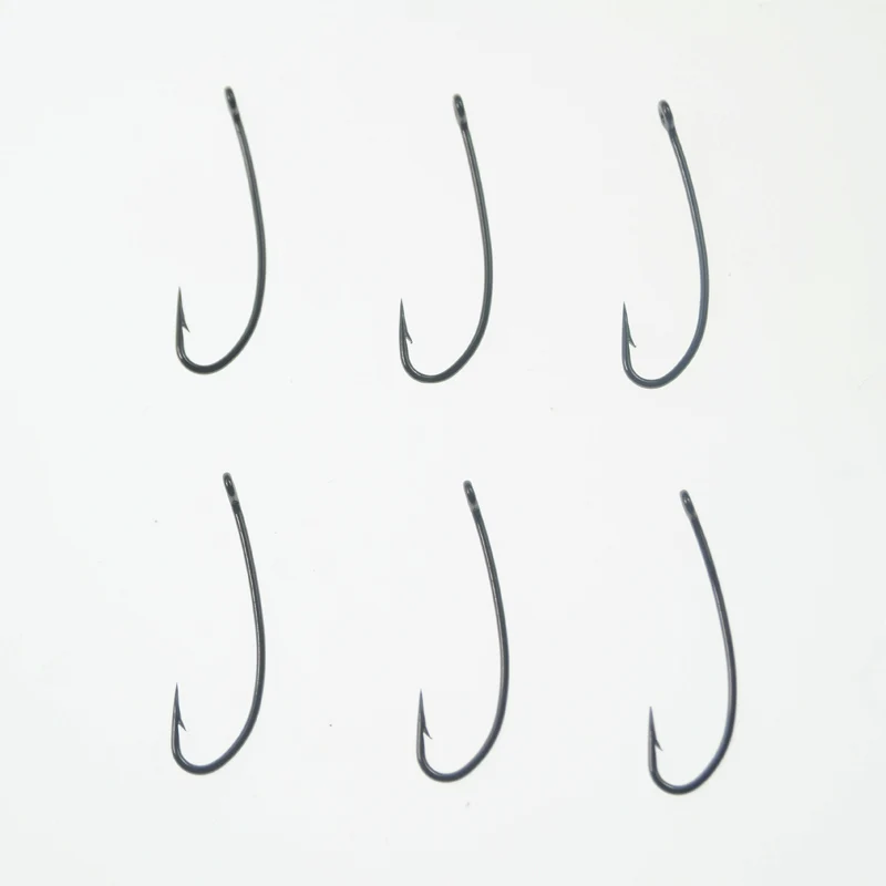 CONTEMPLATOR 50 Uds vástago curvo Ninfa anzuelo de pesca con mosca 3X largo multiusos 6/10/14/18/22 #   Ganchos para atar moscas Stonefly Ninfas Hoppers - imagen 4