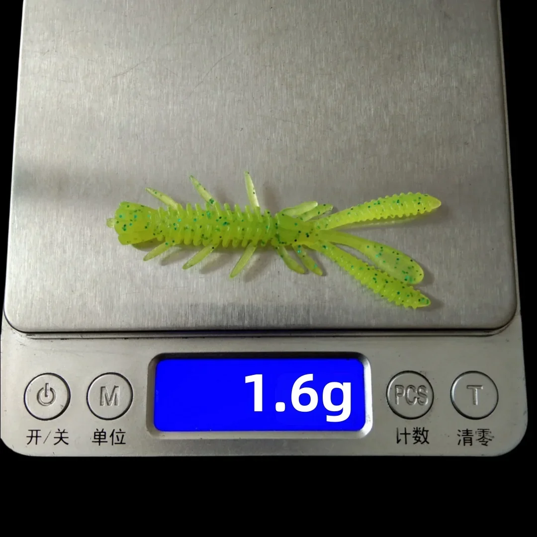 10 Uds 6cm 1,6g cebo de pesca de camarones suaves flotantes Wobblers señuelo de natación de camarones Jig Salt Swimbait de silicona con atrayente de peces - imagen 5