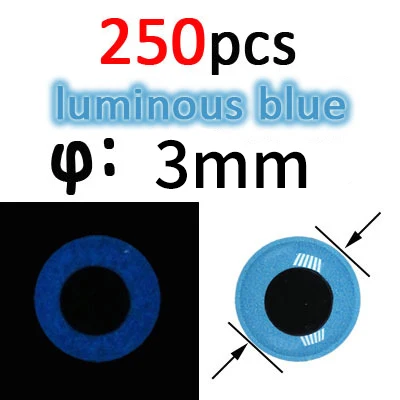 250pcs blue 3mm
