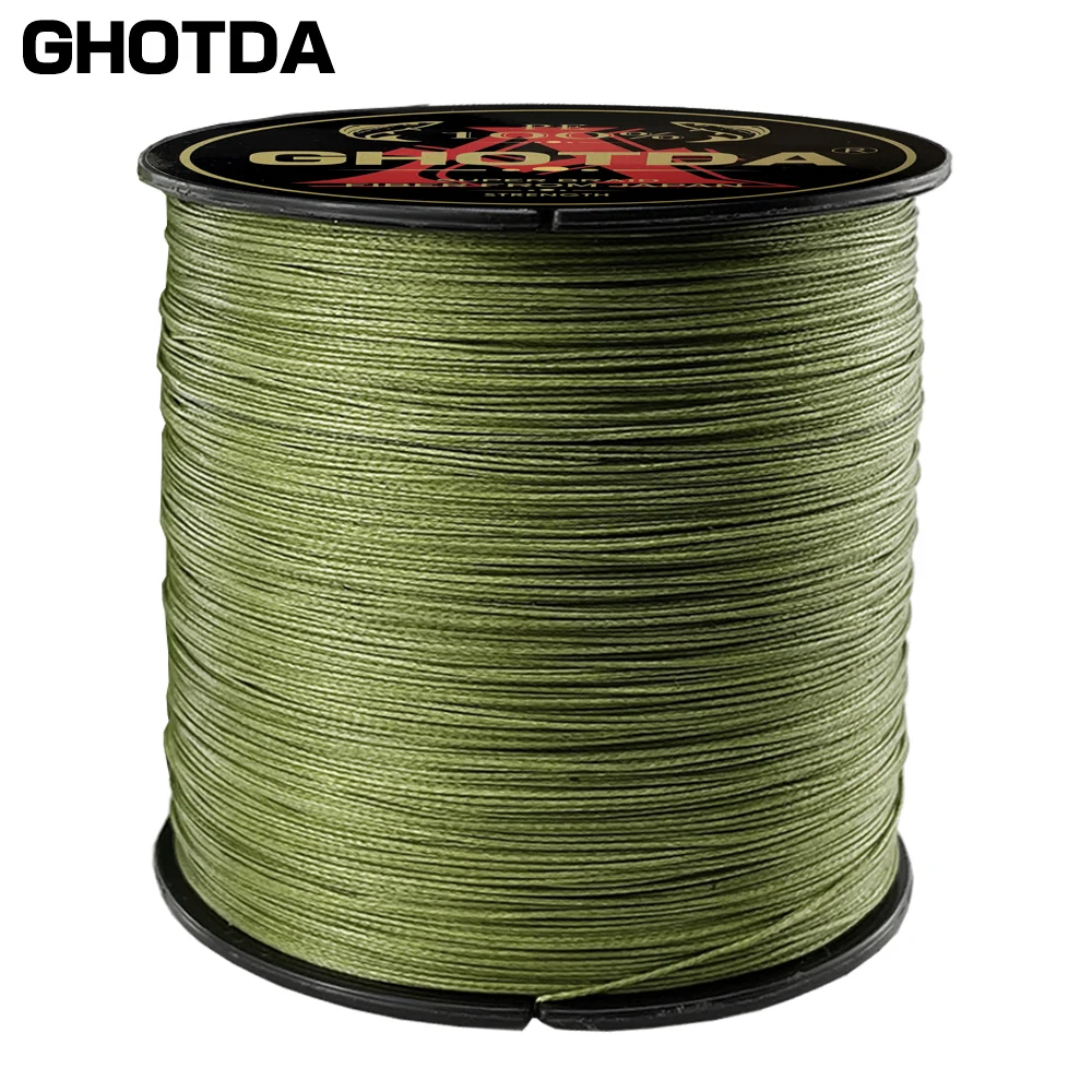 GHOTDA-sedal de pesca trenzado 300 PE, multifilamento japonés de 4 hebras, 100% M, 10LB a 120LB - imagen 4