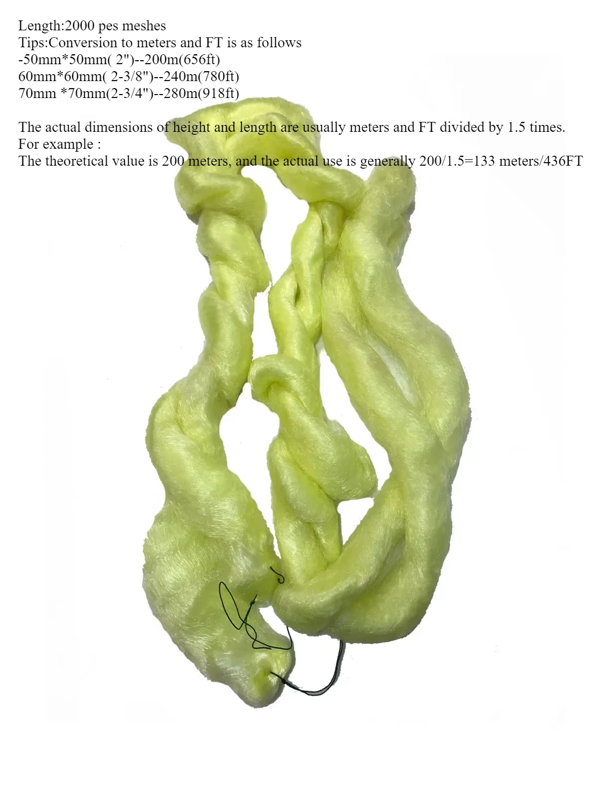 POUI COME DREAM Productos semiacabados red de pesca infierno, malla de red de nailon monofilamento, trampa para peces, línea 0,22mm, malla de longitud 2000 - imagen 2