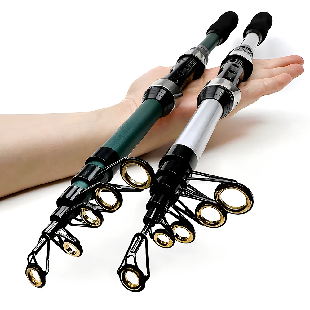 Cañas de pescar giratorias profesionales de 1,8 m, señuelo de prueba de 5g-20g, señuelo telescópico de mar, aparejos de caña de pescar, pliegue de alta calidad, 40cm - imagen 4