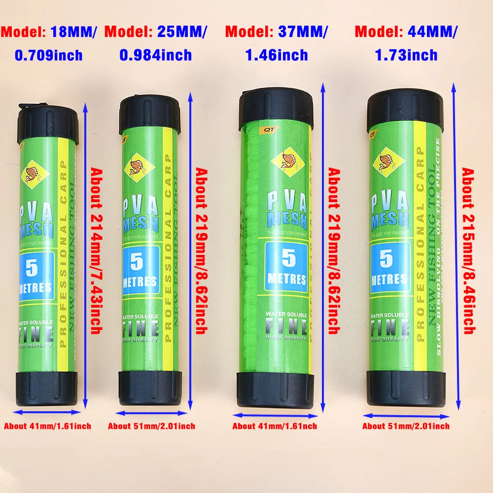 MNFT 5M disolución de agua PVA tubo de malla estrecha red carpa alimentador de pesca señuelos recarga émbolo barra aparejos pesca de carpa alimentador - imagen 3