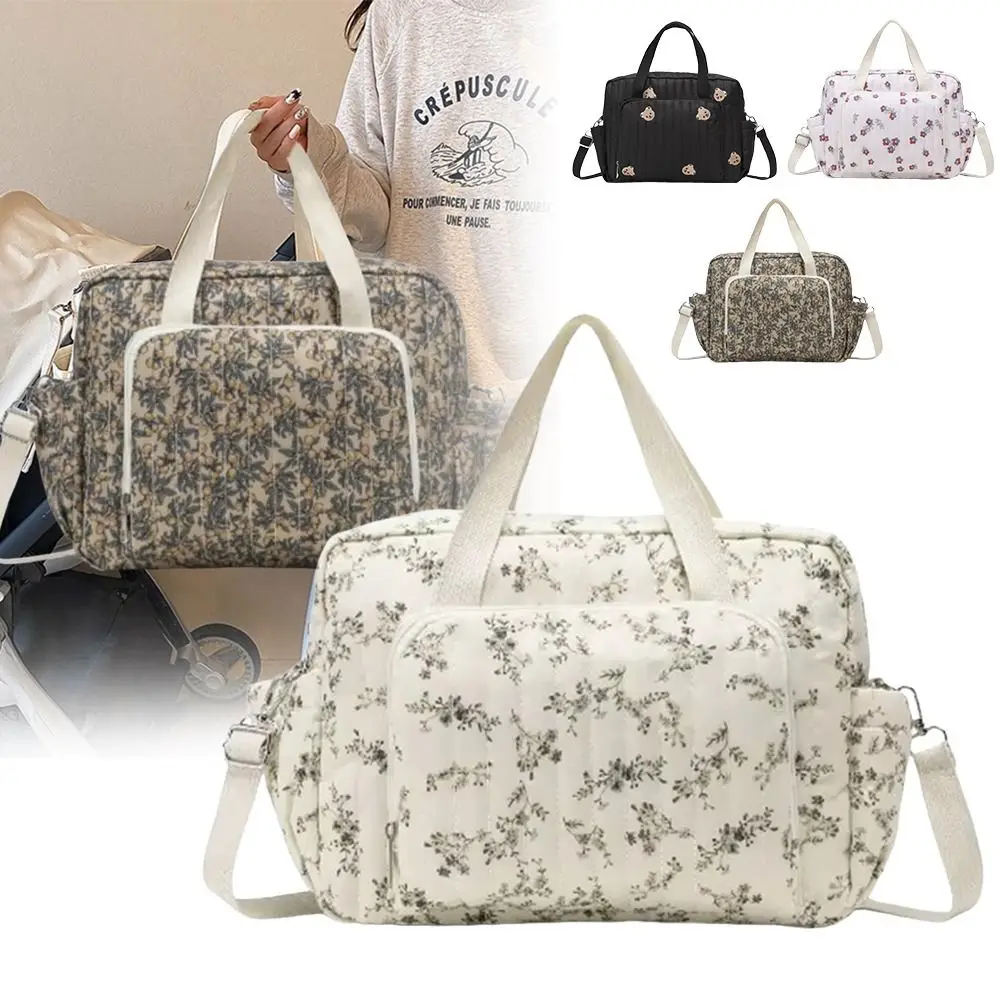 Nuevo Bolsa de pañales para el cuidado del bebé recién nacido con múltiples bolsillos, impermeable, de gran capacidad, almacenamiento de pañales para cochecito, bolso de hombro para mamá - imagen 2