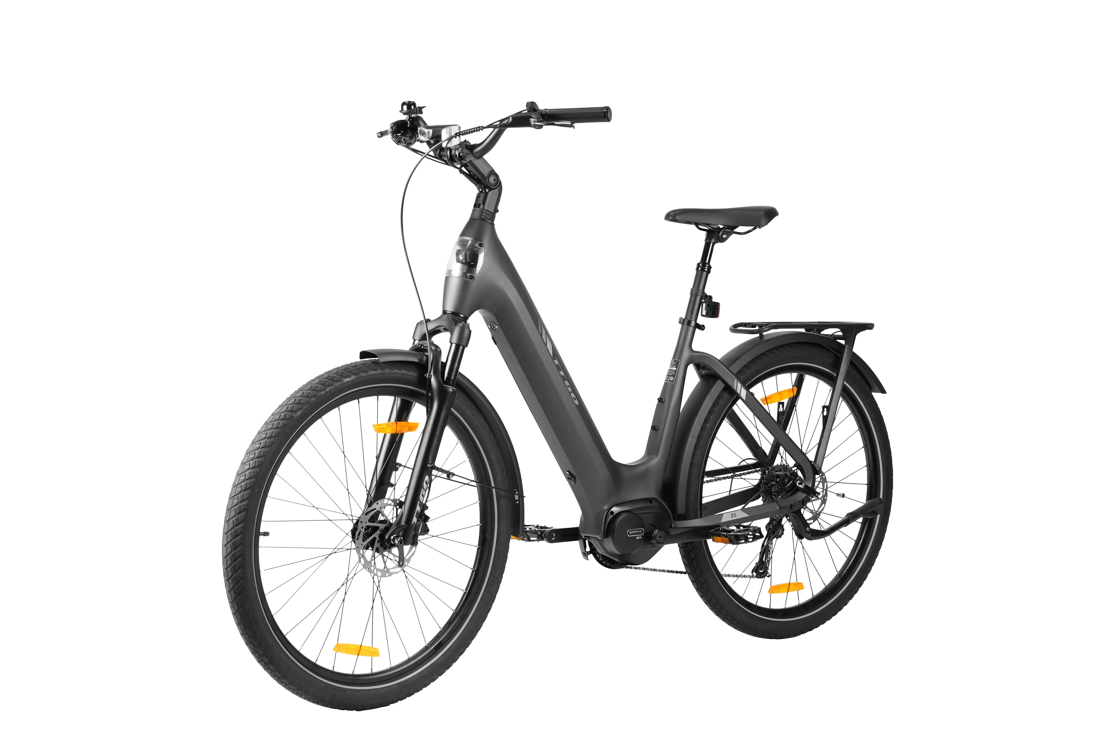 Bicicleta eléctrica urbana TTGO 250W con sensor torque y frenos hidráulicos