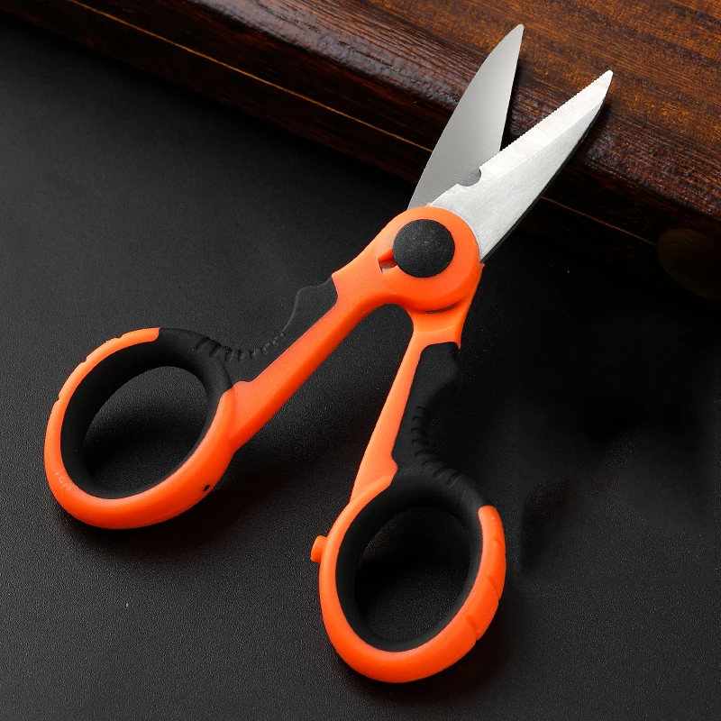 Accesorios de tijera de pesca de acero inoxidable 420, tijeras portátiles de electricista, alicates de corte PE, línea trenzada, señuelo, herramientas de pesca de carpa - imagen 2