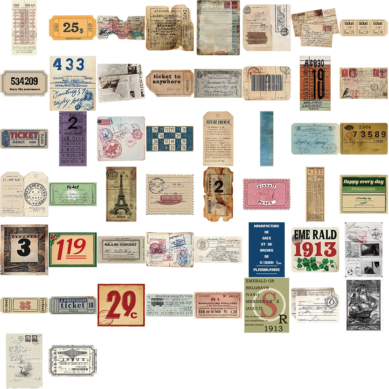 50 Uds etiqueta Retro pegatinas de grafiti DIY teléfono guitarra portátil maleta botella de agua pegatina impermeable calcomanías Juguetes - imagen 4