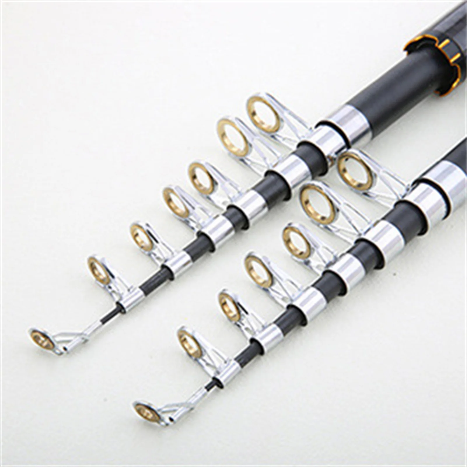 Caña de pescar telescópica portátil, caña de mano ultracorta para agua dulce y salada, accesorios de pesca de poste de mar de tiro lejano de 1,6/1,8 m - imagen 2