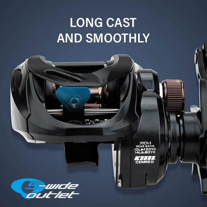 Carrete de pesca de fundición de cebo, sistema de freno magnético de arrastre de 7kg, 7,0:1, aparejos de pesca ultraligeros, pesca de carpa, trucha y lubina - imagen 5