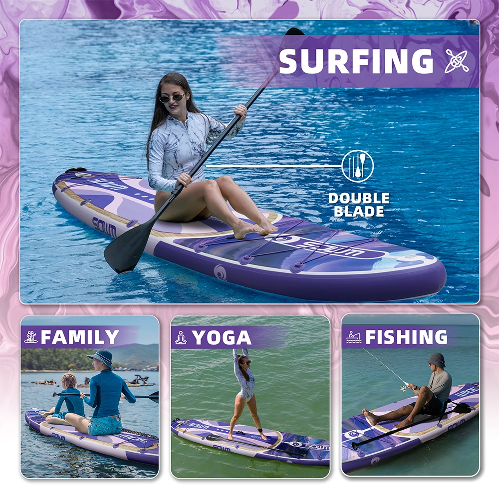 SOWM SUB tabla de Paddle inflable impermeable 11 ''x 34'' x 6'' estilo de pie para adultos pesca de Yoga acuático con accesorios SUP сап Kondрд - imagen 3