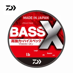 2025 DAIWA BASS-X FLUORO Línea de pesca 3-25LB 240M Líder de fibra de carbono Hecho en Japón