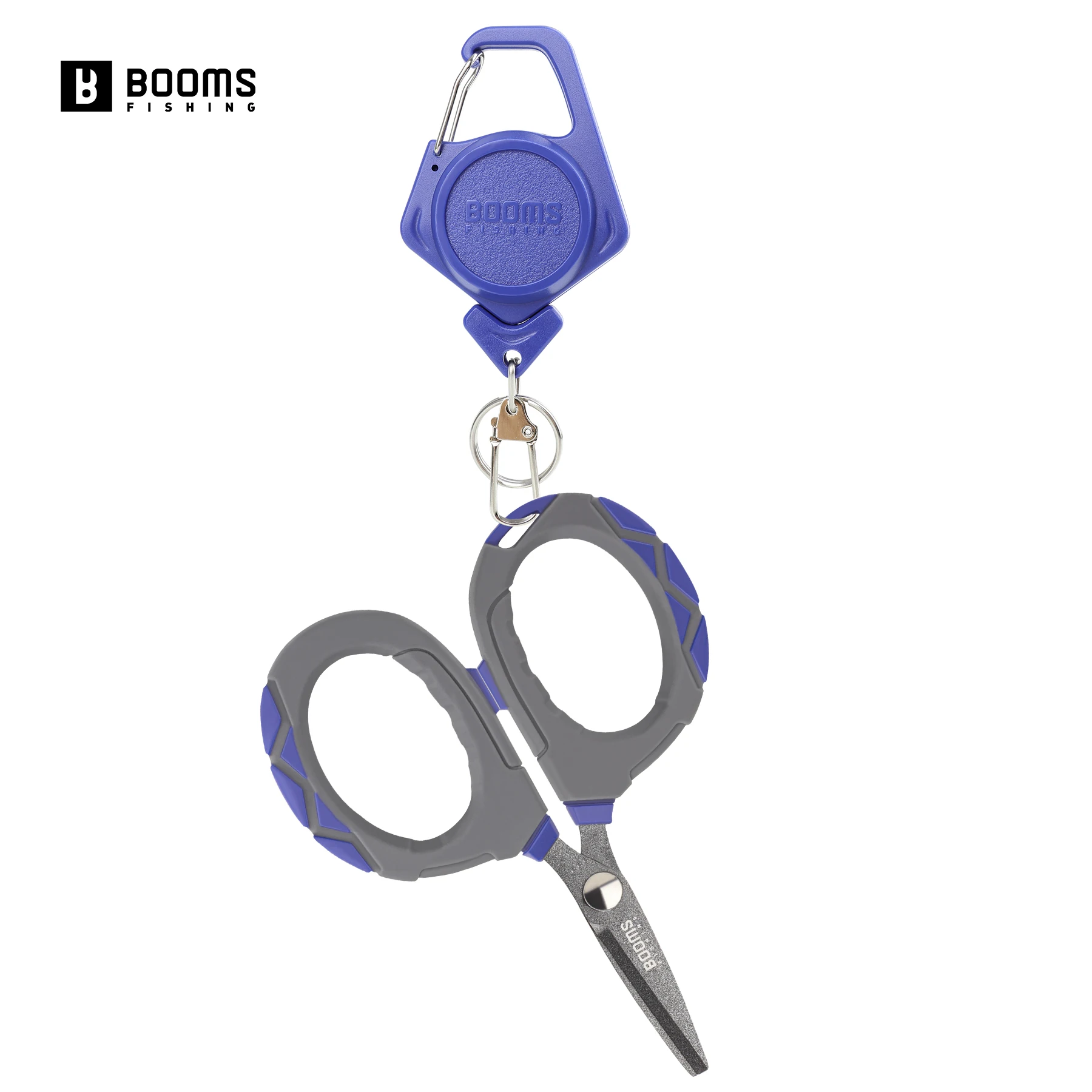 Tijeras Booms Fishing XW01 para Línea Trenzada con Mosquetón