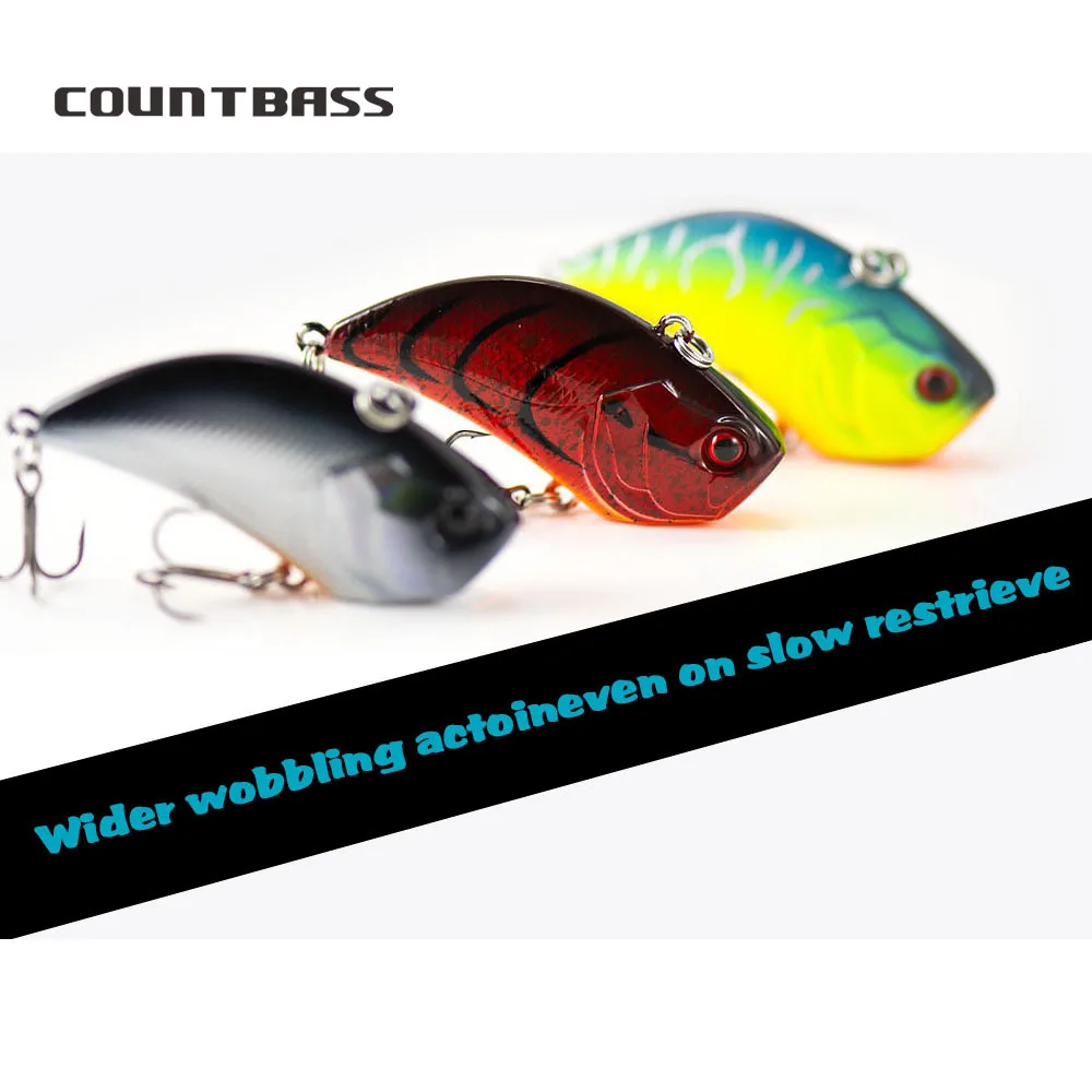 Crankbait sin labios COUNTBASS 55 mm 2-3/16" 13,5 g 1/2 oz. Señuelo sonajero cuerpo duro cebos de pesca señuelos de vibración Señuelos de pesca enchufe - imagen 4