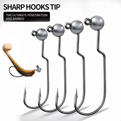 10 unids/lote plantilla de cabeza de anzuelo de pesca 1g 1,8g 2,5g 3,5g anzuelo de cabeza de plantilla de manivela cebo duro anzuelo de gusano suave para accesorios de aparejos de pesca