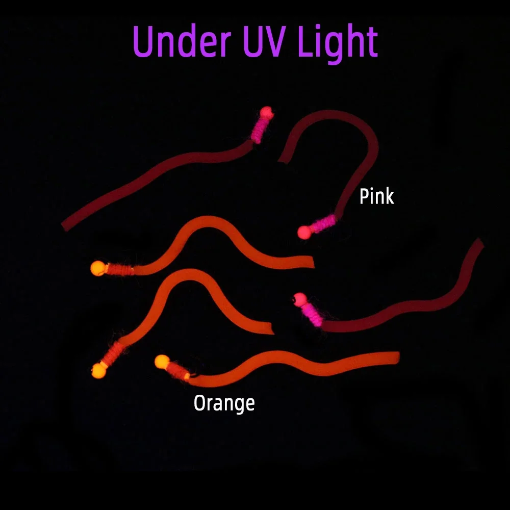 WIFREO 6 uds cabeza de cuentas de tungsteno gusanos de San Juan mosca trucha tipo Crappie cebo de pesca con mosca señuelos artificiales gusano de tierra - imagen 5