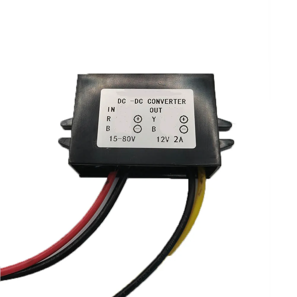 Regulador convertidor de CC para coche, reductor de fuente de alimentación, transformador, módulo de voltaje, 15V-80V a 12V, 1A-3A, 36W - imagen 2
