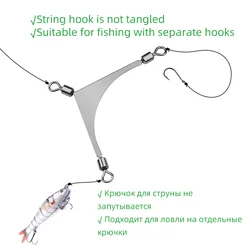 Conector de línea cruzada de 15 ~ 60 uds., aparejos de pesca giratorios de 3 vías, pesca en agua salada, barril rodante, giro en T, Triple giratorio de pesca